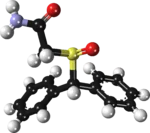 Armodafinil ball-and-stick xtal 2013.png