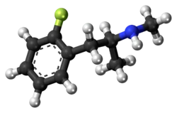 2-Fluoromethamphetamine molecule ball.png